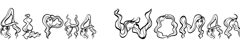 Alpha Woman Hair Font Download Free