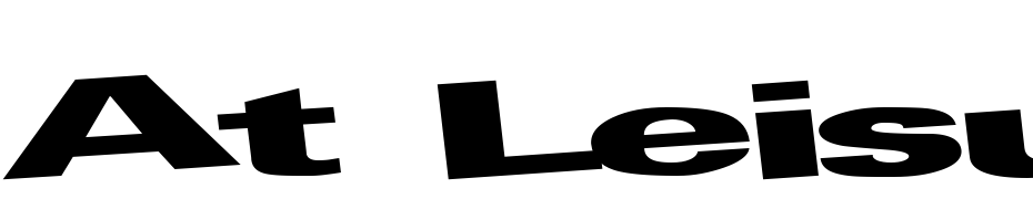 At Leisure World76 Regular Font Download Free