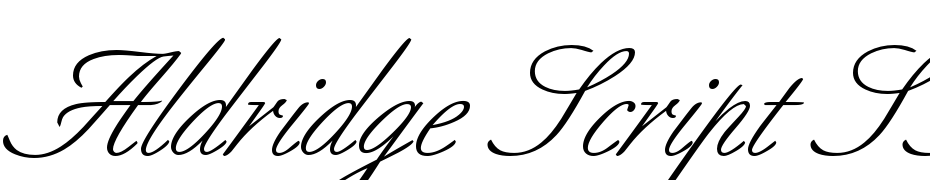 Aldridge Script SSK Font Download Free