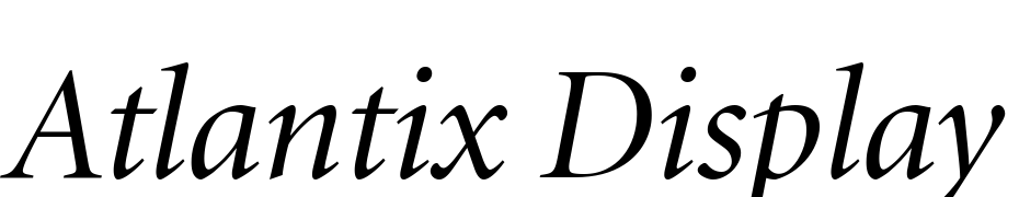 Atlantix Display SSi Display Italic Scarica Caratteri Gratis
