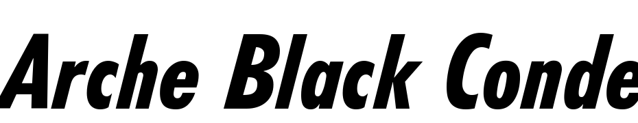 Arche Black Condensed SSi Black Condensed Italic Schrift Herunterladen Kostenlos