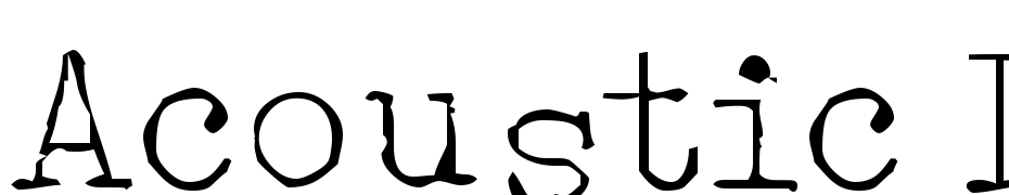 Acoustic Light Font Download Free