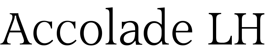 Accolade LH Regular Schrift Herunterladen Kostenlos