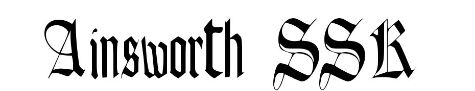 Ainsworth SSK Schrift Herunterladen Kostenlos