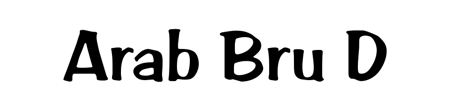 Arab Bru D Scarica Caratteri Gratis