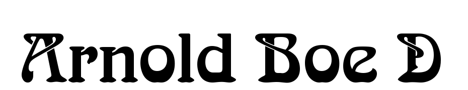 Arnold Boe D Font Download Free