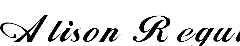 Alison Regular Font Download Free
