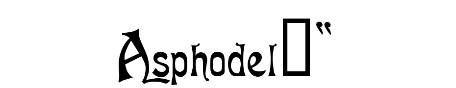 Asphodel!" Font Download Free