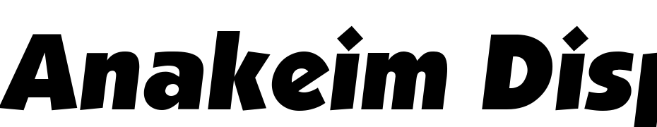 Anakeim Display SSi Italic Yazı tipi ücretsiz indir