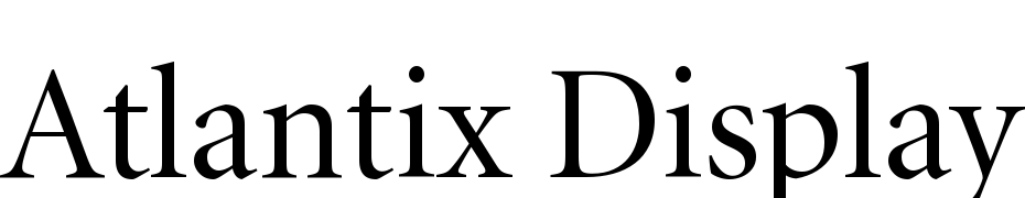 Atlantix Display SSi Display Regular Scarica Caratteri Gratis
