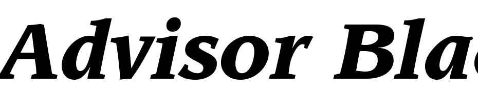 Advisor Black SSi Black Italic Font Download Free