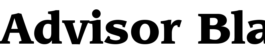 Advisor Black SSi Black Font Download Free