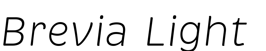 Brevia Light Italic Font Download Free