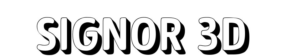 Signor 3D Font Download Free