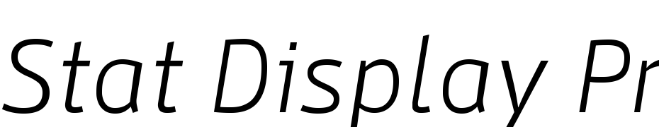 Stat Display Pro Light Oblique Negative Font Download Free