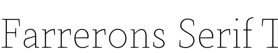 Farrerons Serif Thin Font Download Free