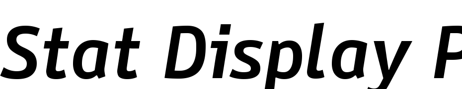 Stat Display Pro Bold Oblique Negative Font Download Free
