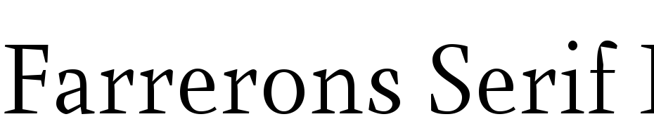 Farrerons Serif Light Font Download Free