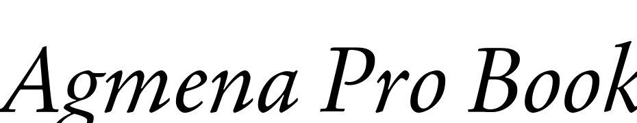Agmena Pro Book Italic Font Download Free