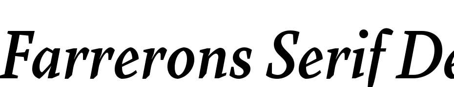 Farrerons Serif Demi Bold Italic Font Download Free