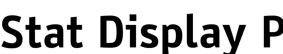 Stat Display Pro Bold Font Download Free