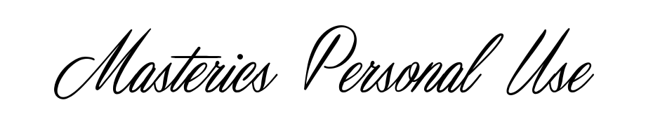 Masterics Personal Use cкачати шрифт безкоштовно