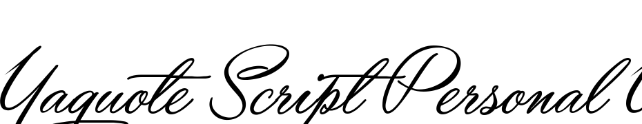 Yaquote Script Personal Use Font Download Free