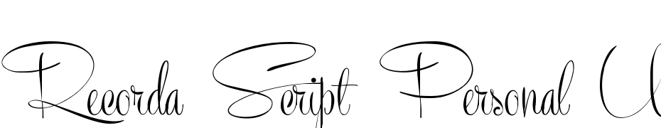 Recorda Script Personal Use Only Font Download Free