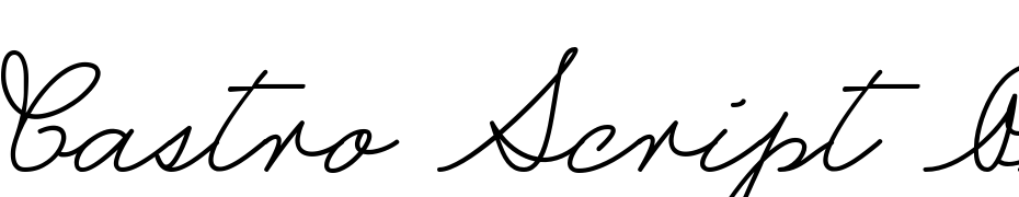 Castro Script PERSONAL USE ONLY Font Download Free