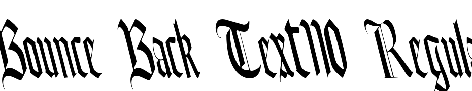 Bounce Back Text110 Regular Font Download Free