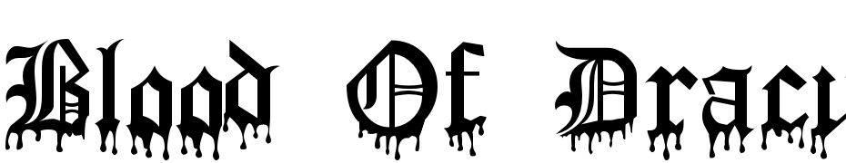 Blood Of Dracula Font Download Free