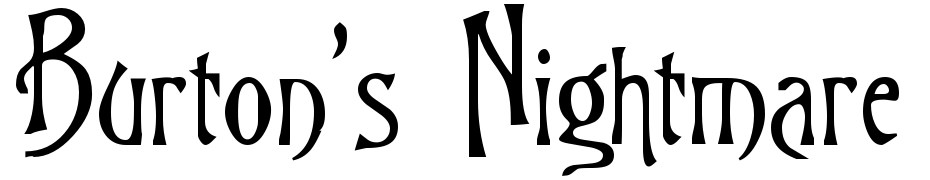 Burton's Nightmare Font Download Free