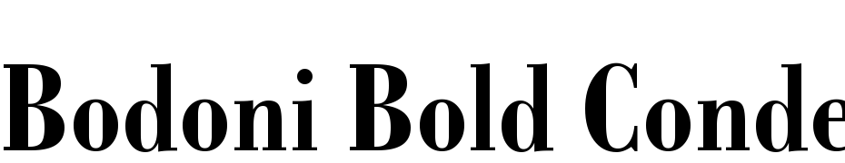 Bodoni Bold Condensed BT Font Download Free