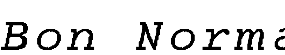 Bon Normal Font Download Free