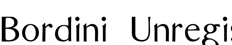 Bordini (Unregistered) Font Download Free