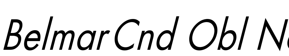 Belmar Cnd Obl No Font Download Free