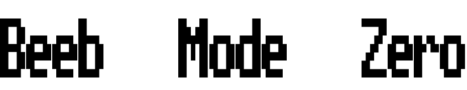 Beeb Mode Zero Font Download Free