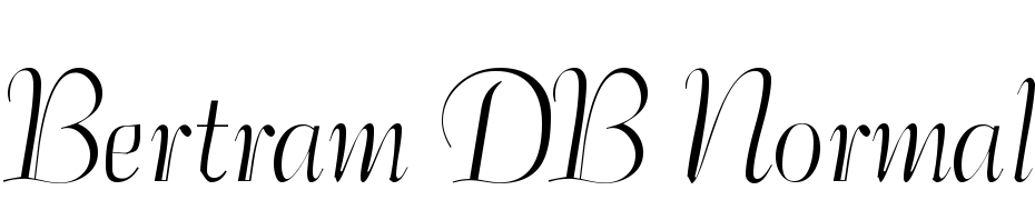 Bertram DB Normal Font Download Free