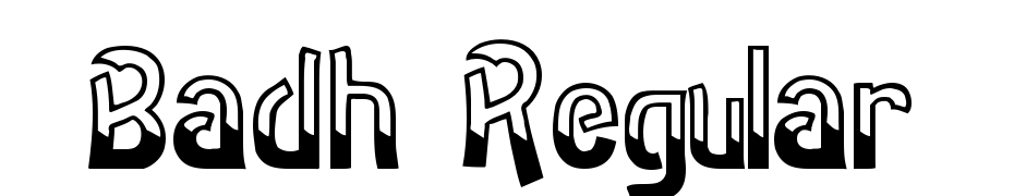 Badh Regular Font Download Free