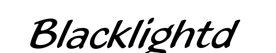 Blacklight D Font Download Free