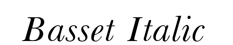 Basset Italic Font Download Free