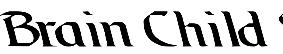 Brain Child Font Regular Font Download Free
