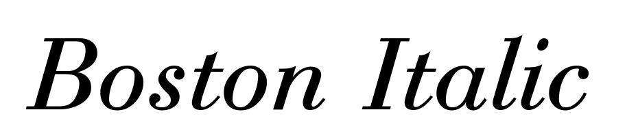 Boston Italic Font Download Free