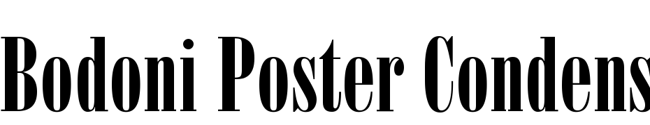 Bodoni Poster Condensed SSi Poster Condensed Polices Telecharger