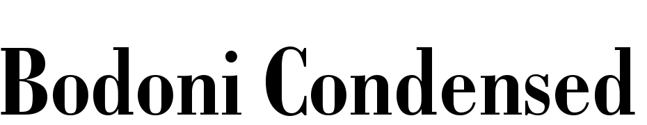 Bodoni Condensed SSi Bold Condensed Scarica Caratteri Gratis