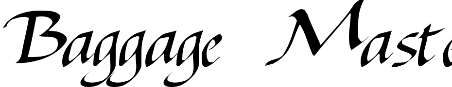 Baggage Master Text79 Regular Font Download Free