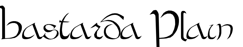Bastarda Plain: Font Download Free