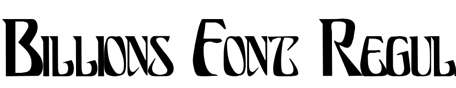 Billions Font Regular Font Download Free