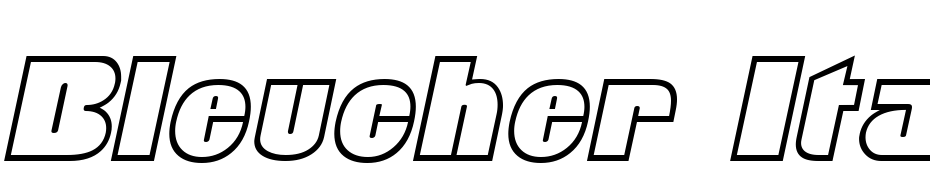 Bleucher Italic Font Download Free