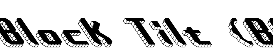 Block Tilt (BRK) Font Download Free